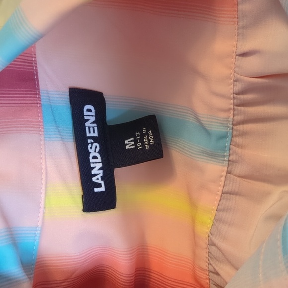 Land's End Pink Striped Quick Dry Commuter Tunic - Picture 4 of 5
